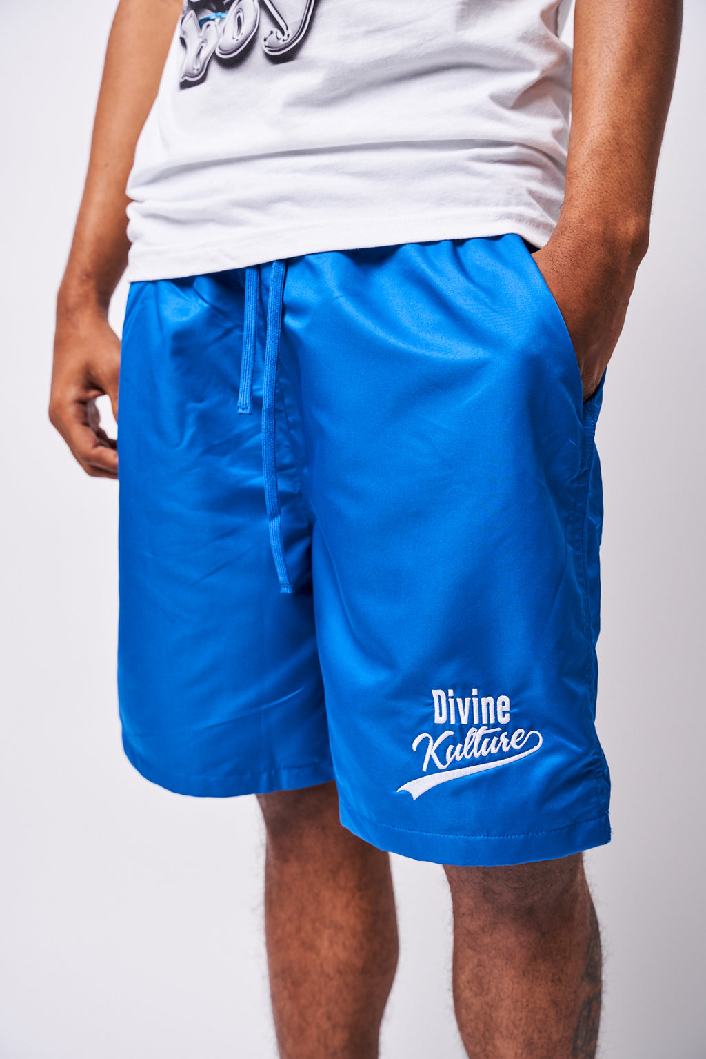 DIVINE SPORTSWEAR MENS WOVEN SHORTS - Blue