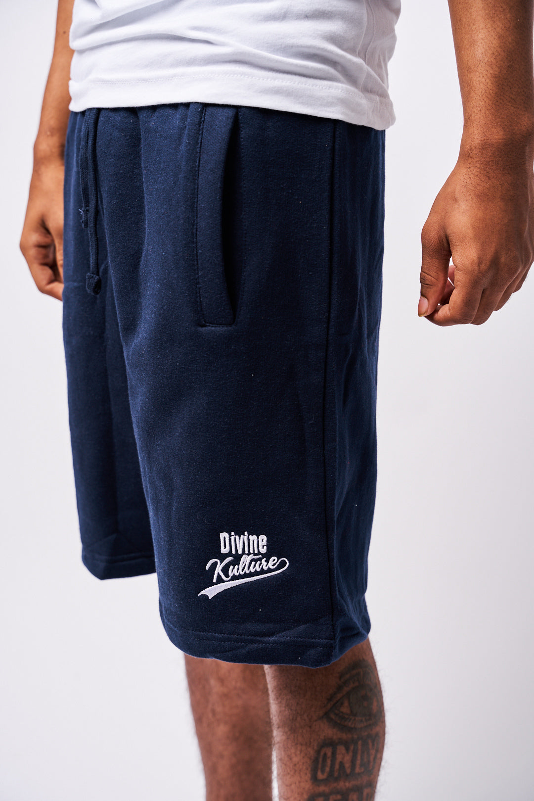 Navy Blue Fleece Men's Shorts