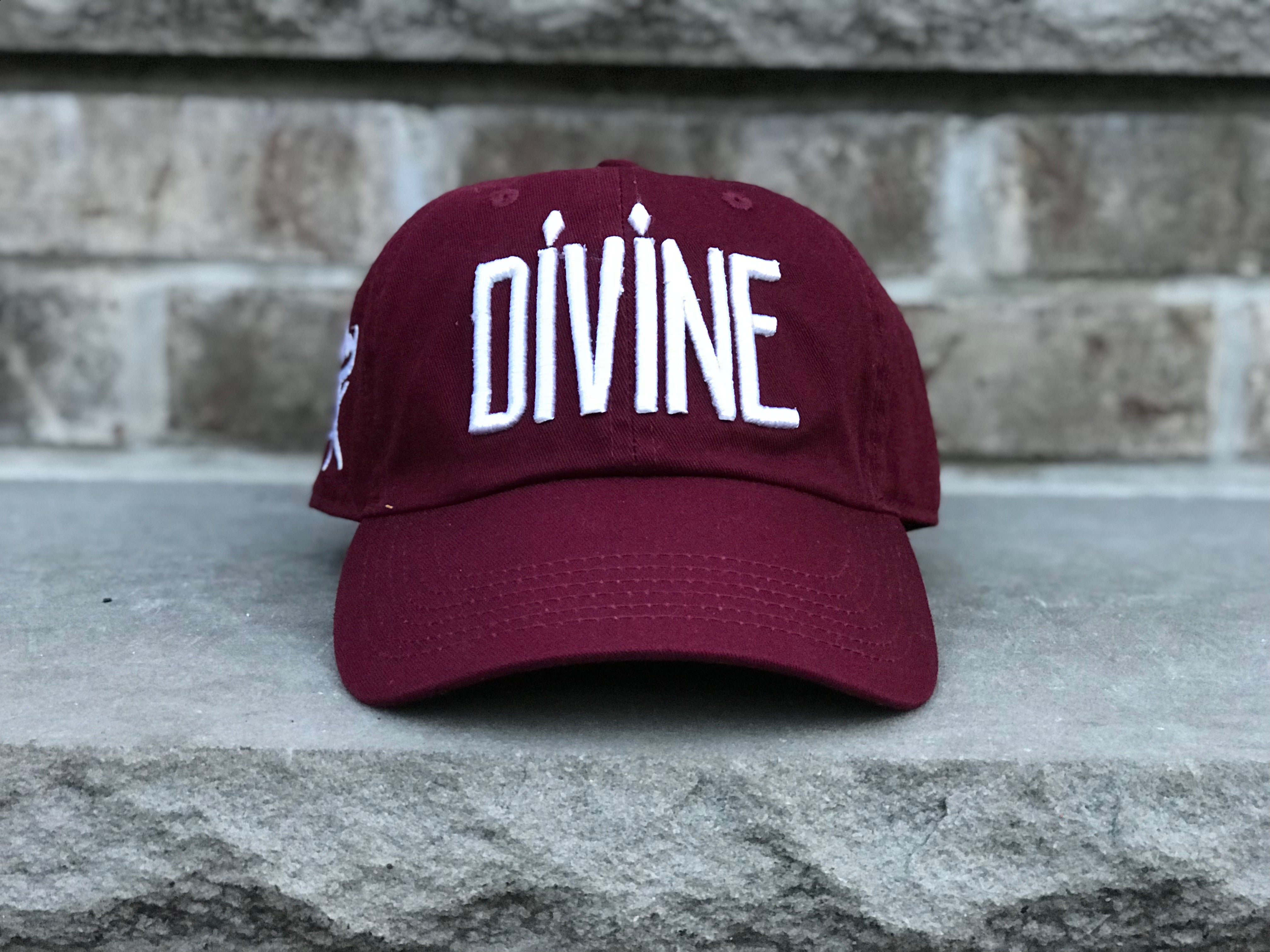 Divine Culture Cap - Burgundy & White