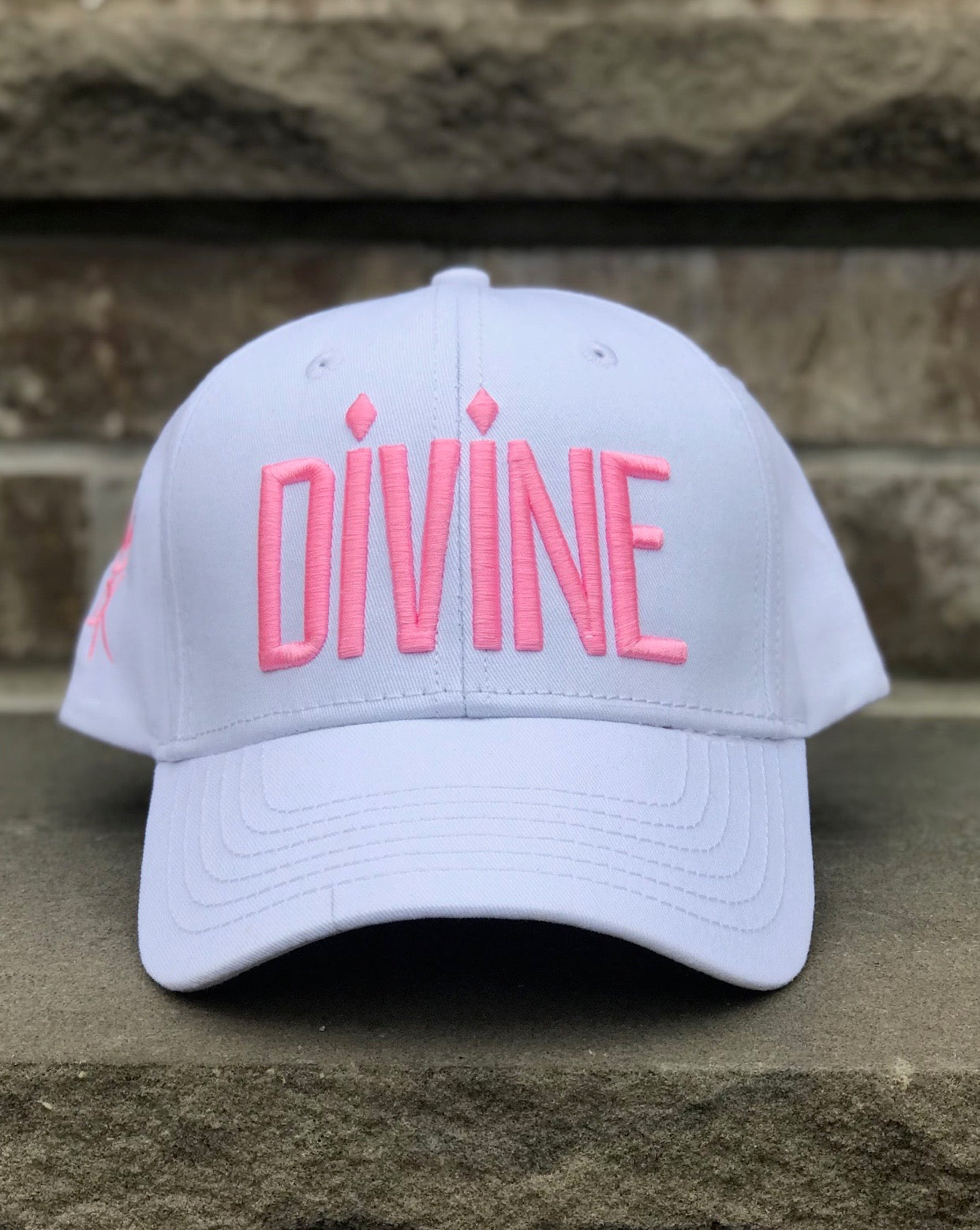 Divine Cotton Candy Pink- White Hat