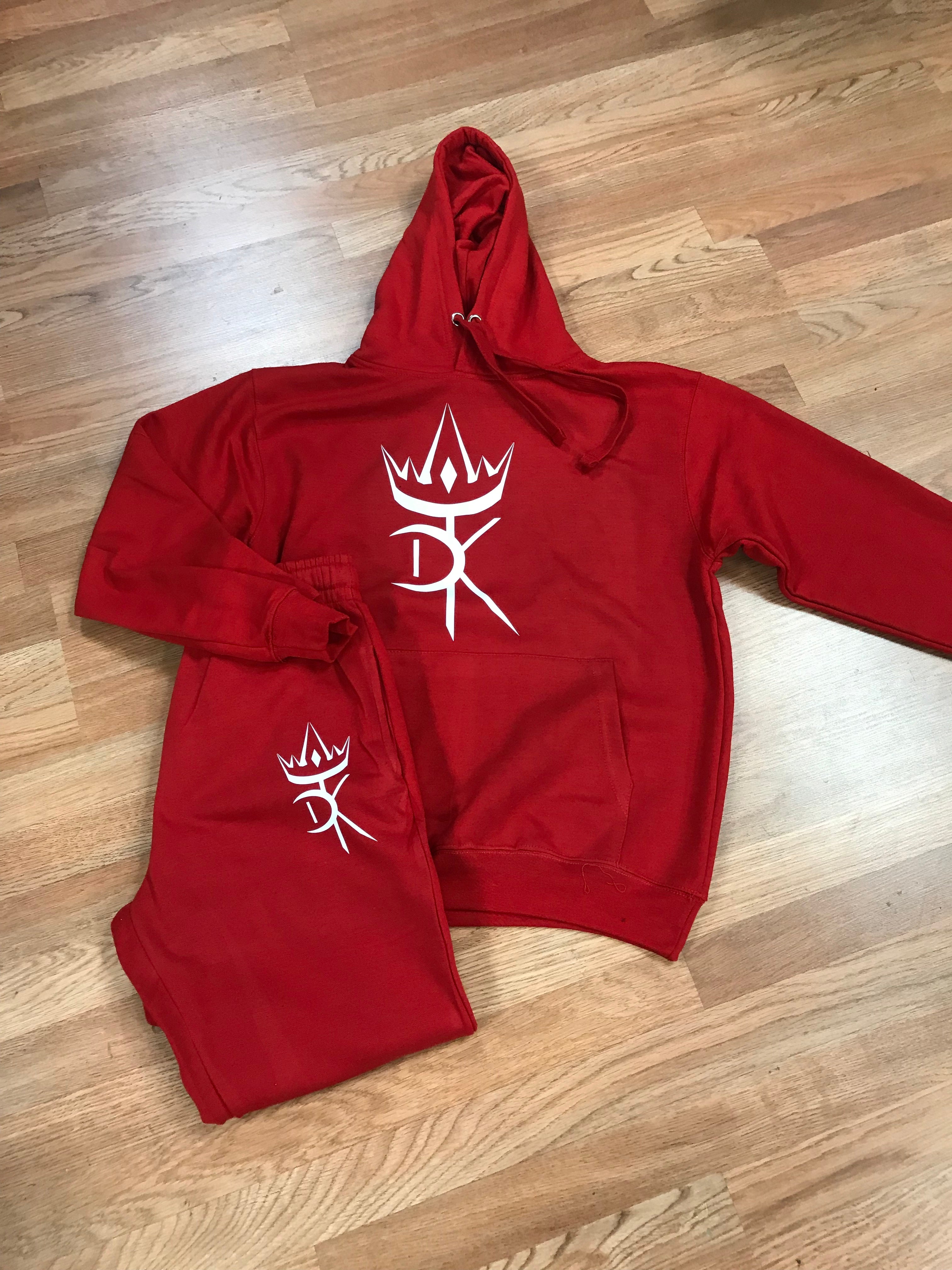 DK Sweatsuit - Hot Red & White