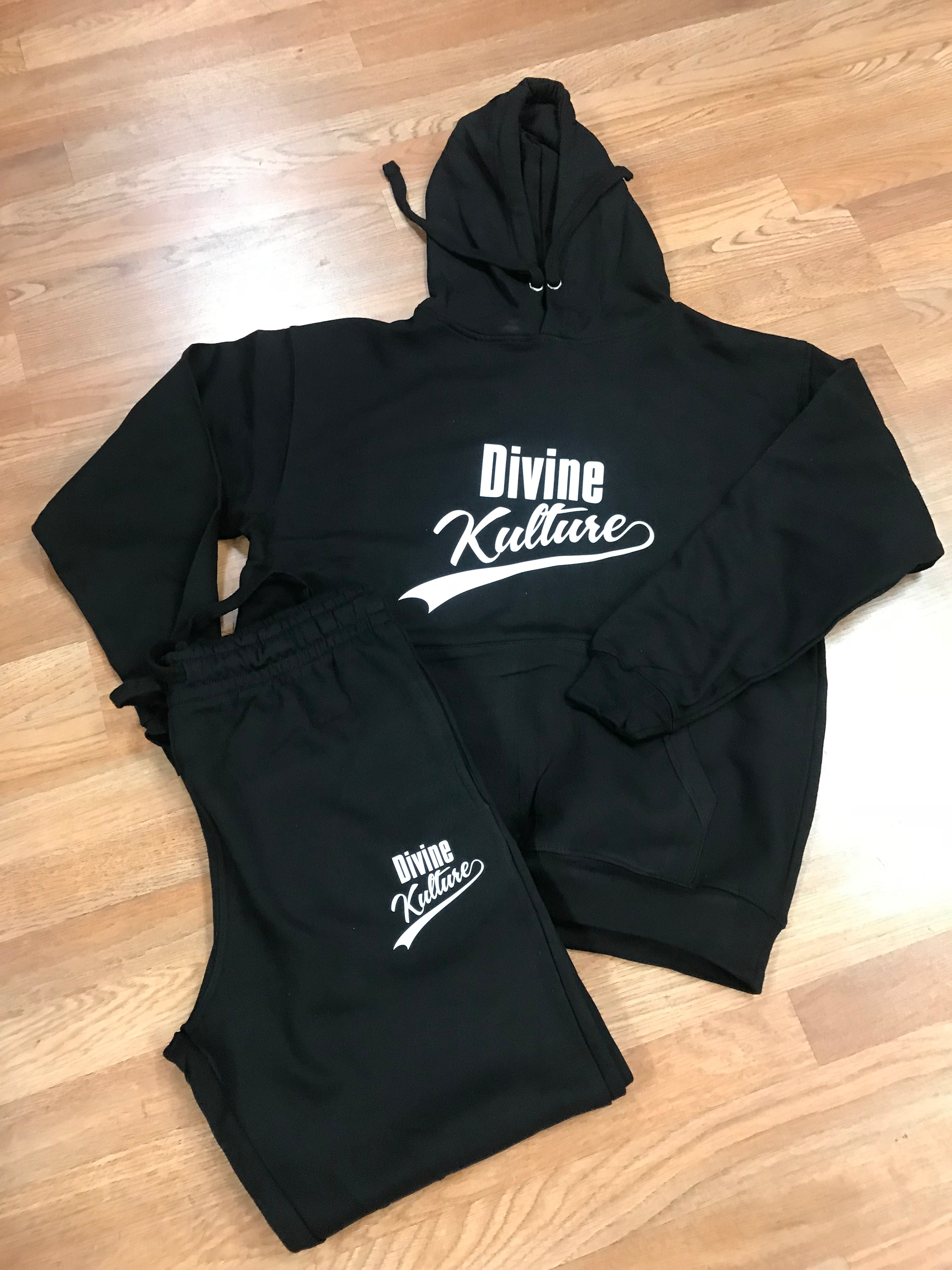 Divine Sweatsuit - Black  & White