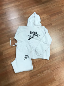 Divine Sweatsuit - White & Black