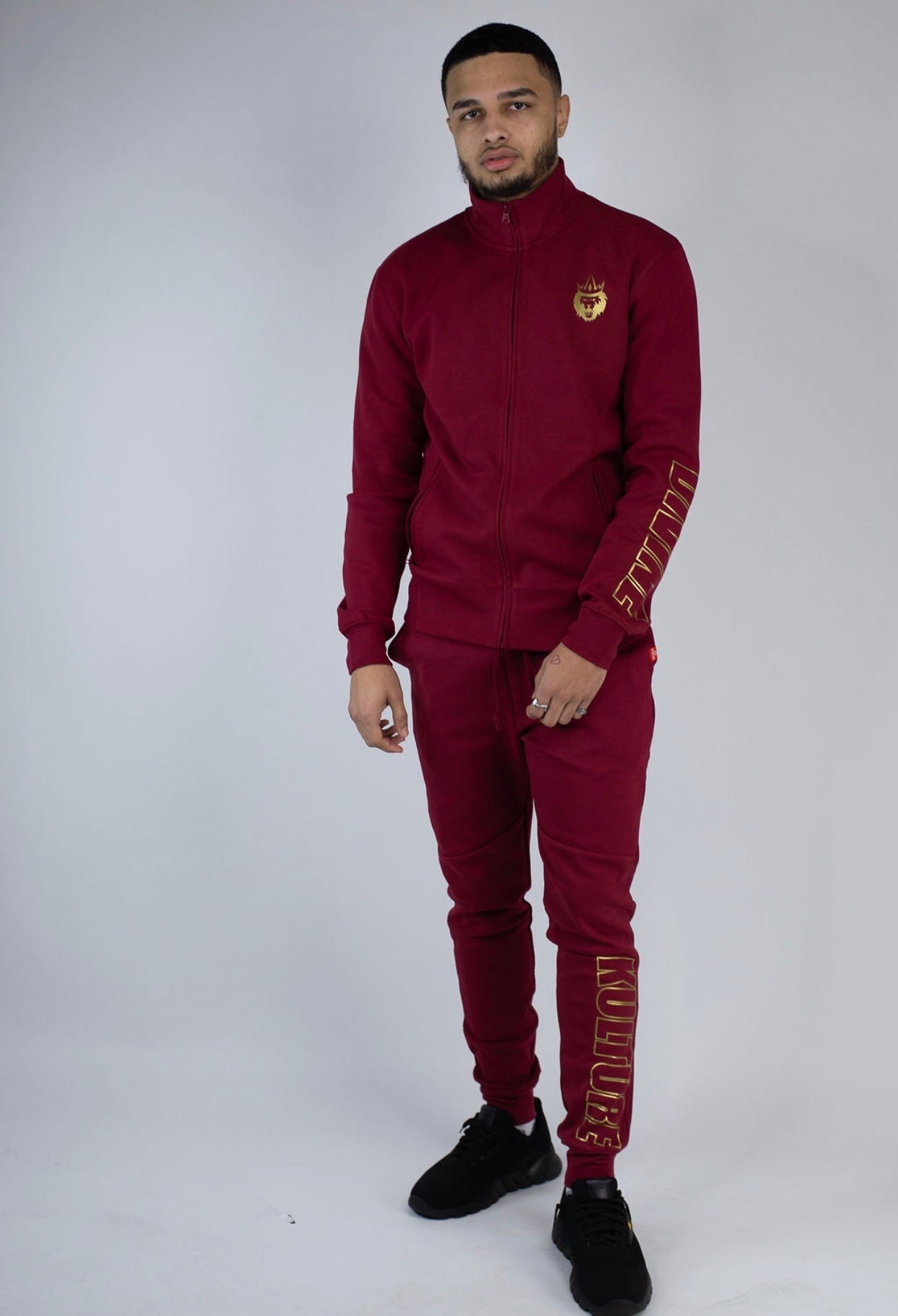 Bordeaux Tracksuit - Burgundy & Gold