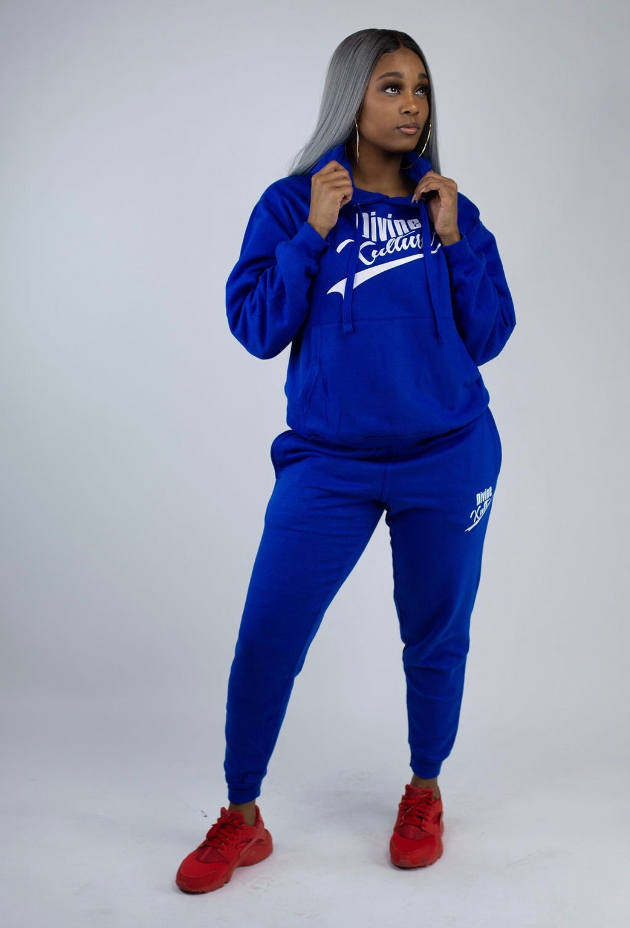 Divine Label Sweatsuit - Blue & White