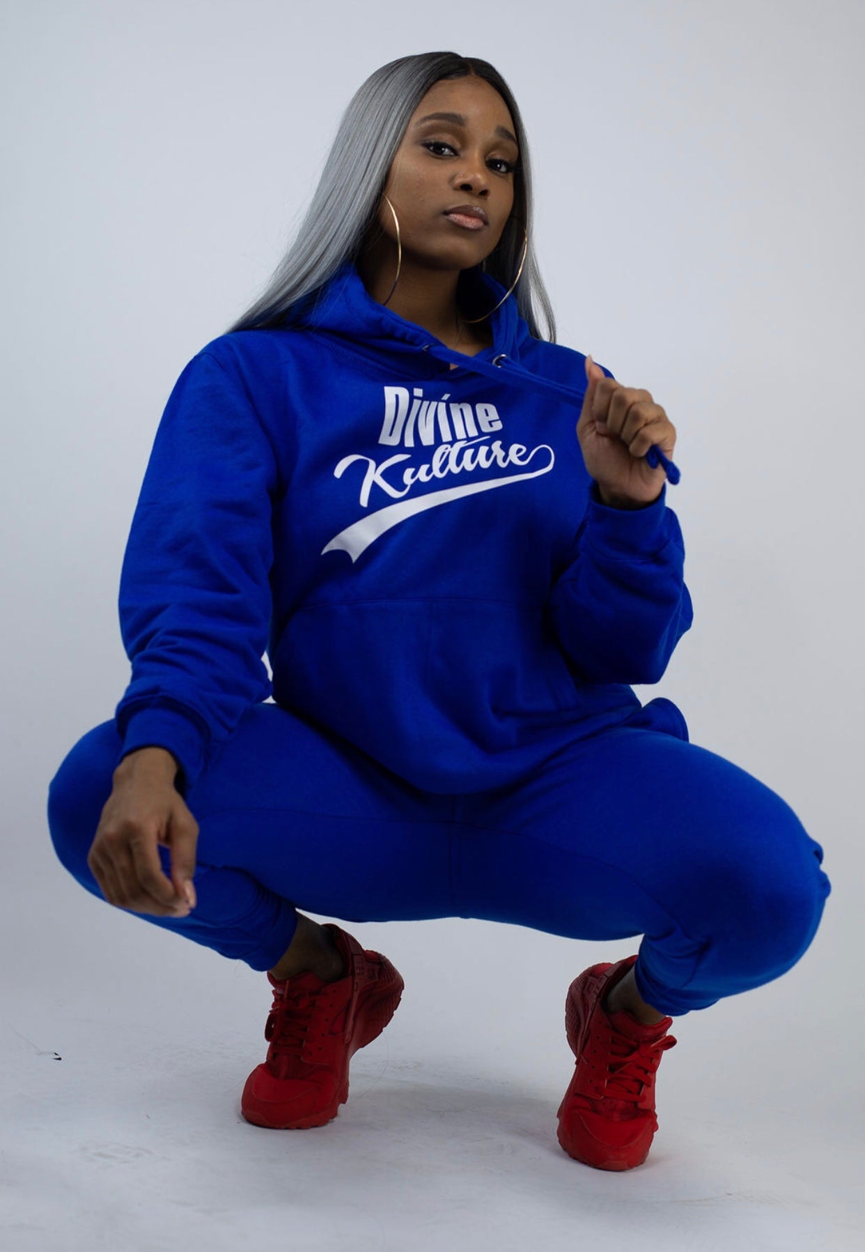 Divine Label Sweatsuit - Blue & White