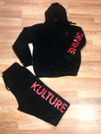 DIVINE Label Sweatsuit - Black & Red