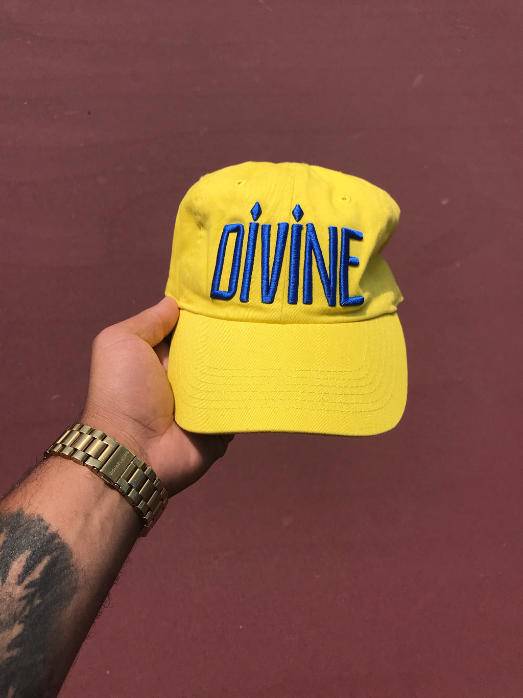 Divine Cap - Yellow & Royal Blue