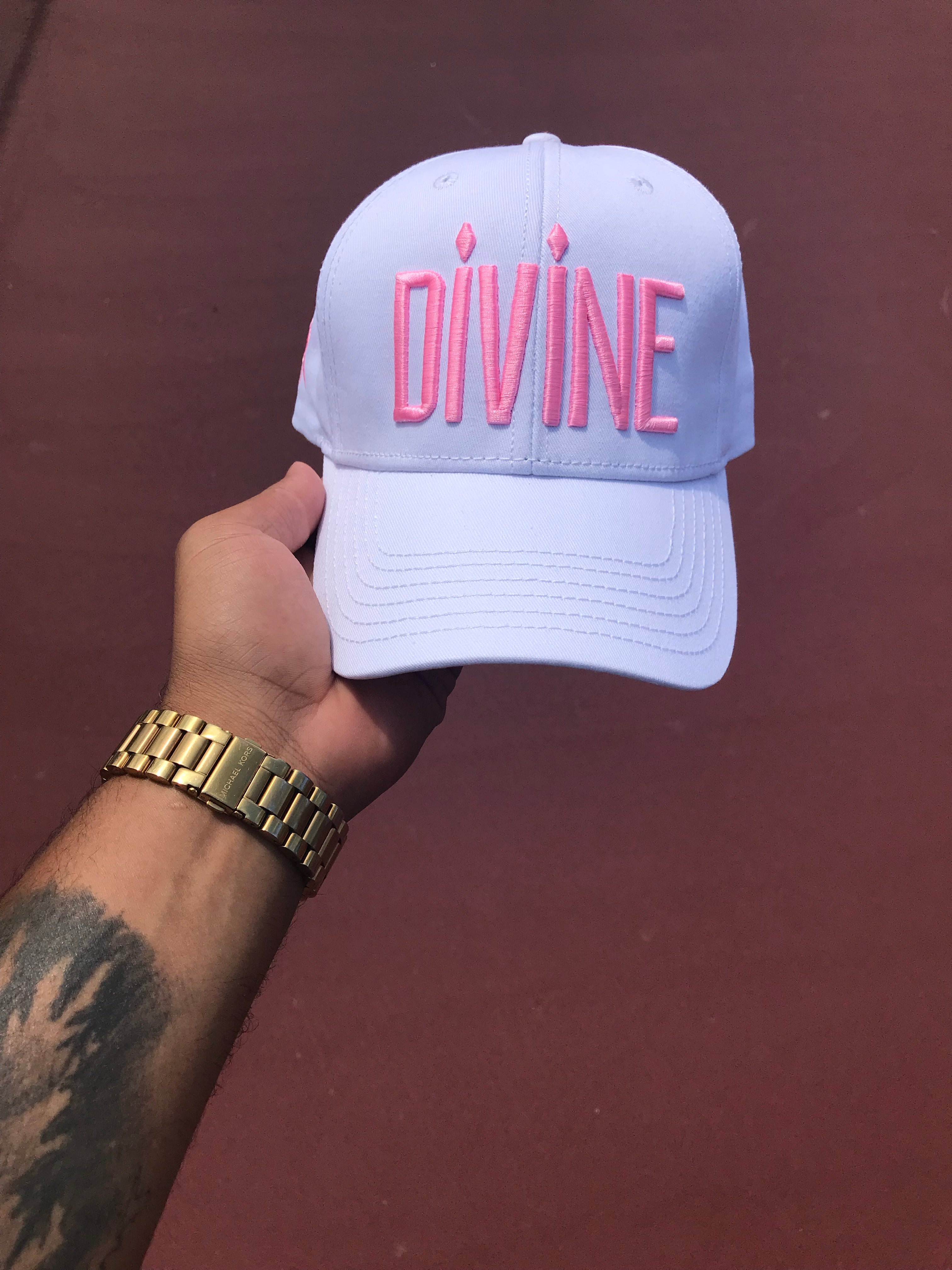 Divine Cotton Candy Pink- White Hat