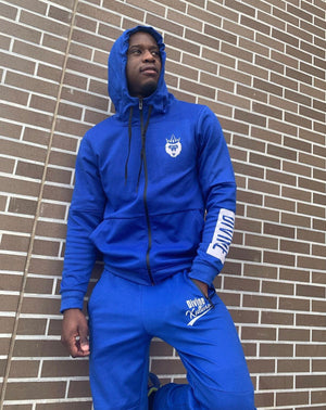 Royal Blue Box Font Tracksuit