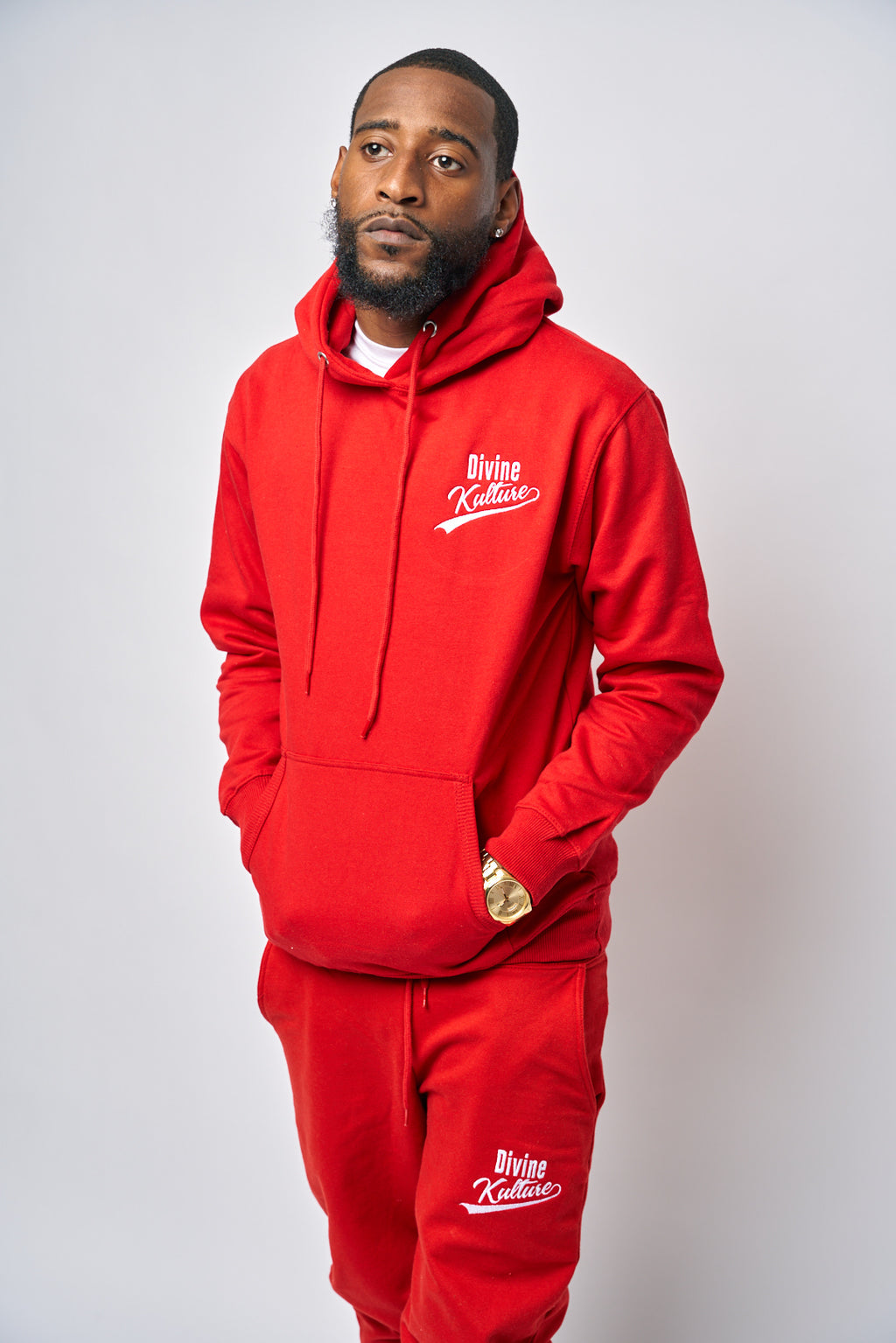 DIVINE KULTURE MEN’S SWEATSUIT-RED