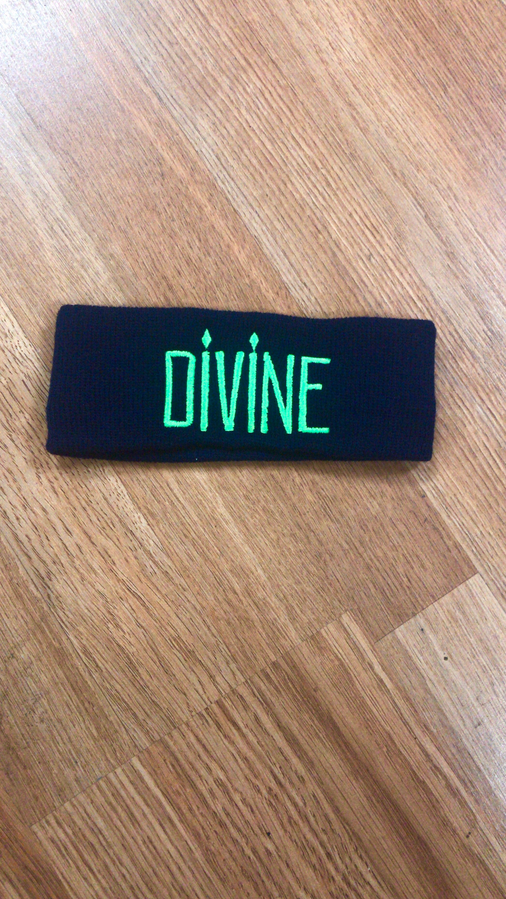 DIVINE Headband - Navy Blue & Neon Green